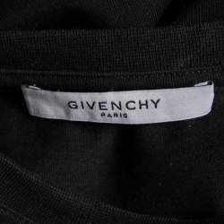 Pre Owned Givenchy Black Cotton Logo Band Sleeve Crew Neck T-Shirt XXL