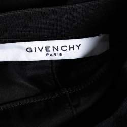 مملوكة مسبقًا Givenchy Black Distressed Cotton & Mesh Inset Logo Printed T-Shirt M