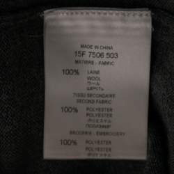 Pre Owned Givenchy Grey Wool Star Embroidered Long Sleeve Sweater L