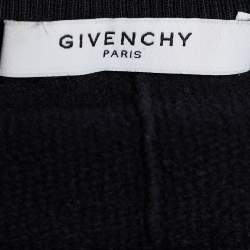 Pre Owned Givenchy Black Terry Knit 4G Applique Sweatshirt S