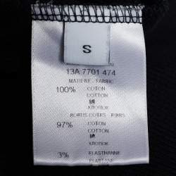 Pre Owned Givenchy Black Terry Knit 4G Applique Sweatshirt S