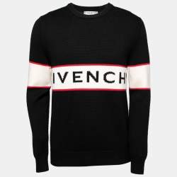 Givenchy black 2025 intarsia logo sweater