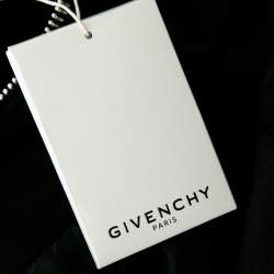 Pre Owned Givenchy Black Neoprene & Leather Hooded Bomber Jacket M