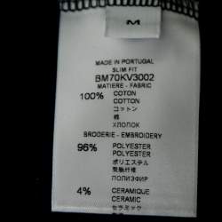 مملوكة مسبقًا Givenchy Black Cotton Logo Embroidered Short Sleeve T-Shirt M