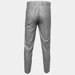 Pre Owned Givenchy Grey Wool Tailored Pants L