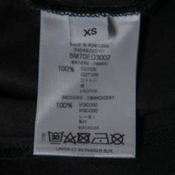 Givenchy Black Cotton Lion Printed Crew Neck T-Shirt XS