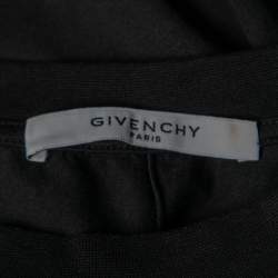 مملوكة مسبقًا Givenchy Black Floral Printed Cotton Metal 17 Detail Crewneck T-Shirt XS