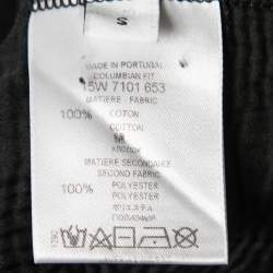 Pre Owned Givenchy Black Cotton Distressed Logo Sweatshirt S