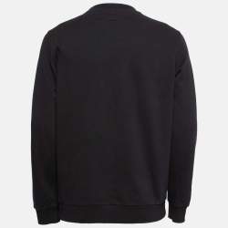 Pre Owned Givenchy Black Cotton African Snake Appliqued Crewneck Sweatshirt S