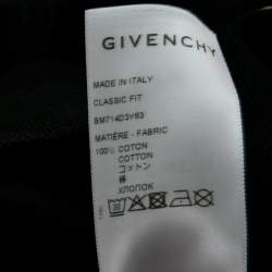 Pre Owned Givenchy Black Cotton Pique Zip Detail Short Sleeve Polo T-Shirt S
