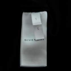 Pre Owned Givenchy Black Cotton Pique Zip Detail Short Sleeve Polo T-Shirt S