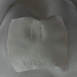 Pre Owned Givenchy White Cotton Pique Zip Detail Short Sleeve Polo T-Shirt S