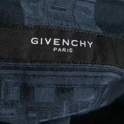 Givenchy Dark Blue Printed Cotton Button Front Shirt XL   