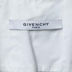 Givenchy White Cotton Chain Trimmed Button Front Shirt M