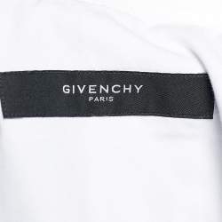Givenchy White Star Embroidered Cotton Button Front Shirt M