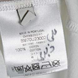مملوكة مسبقًا Givenchy White Logo Print Cotton Oversized T-Shirt S