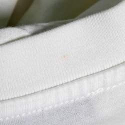 مملوكة مسبقًا Givenchy White Logo Print Cotton Oversized T-Shirt S