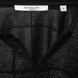Pre Owned Givenchy Black Cotton Pique Logo Appliqued Short Sleeve Polo T-Shirt XS