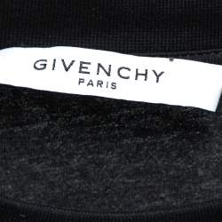 Pre Owned Givenchy Black Cotton Logo Patch Detail T-Shirt S