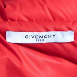 Givenchy Red Synthetic Adjustable Neck Puffer Jacket M