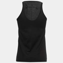 Pre Owned Givenchy Black Cotton Printed Sleeveless T-Shirt M