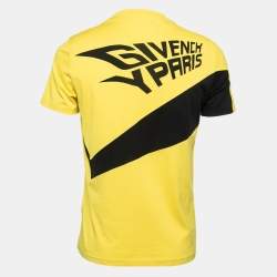 Givenchy Yellow Cotton Logo Printed Short Sleeve T-Shirt S