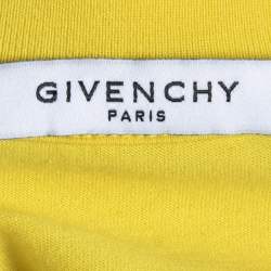Givenchy Yellow Cotton Logo Printed Short Sleeve T-Shirt S