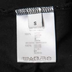 Pre Owned Givenchy Black Cotton Lion Printed Crew Neck T-Shirt S