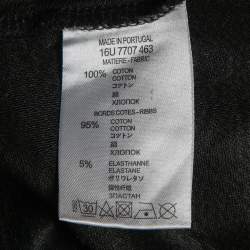 Pre Owned Givenchy Black Distressed Cotton Logo Printed Sweatshirt XL