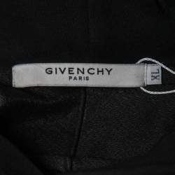 Pre Owned Givenchy Black Distressed Cotton Logo Printed Sweatshirt XL