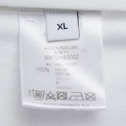 Givenchy White Cotton Faded Logo T-Shirt XL