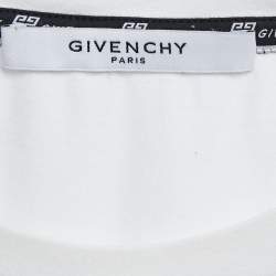 Givenchy White Cotton Faded Logo T-Shirt XL