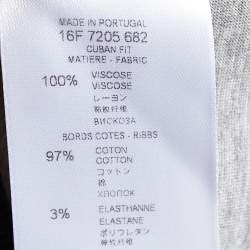 Pre Owned Givenchy Grey Neoprene Logo Plaque Detail Crewneck Sweatshirt S