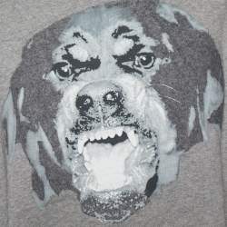 مملوكة مسبقًا بلوفر جيفنشي رقبة مستديرة مكسم كوبي طباعة روتويلر تريكو رمادي S