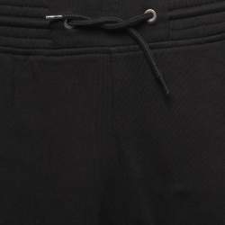Pre Owned Givenchy Black Cotton Logo Band Detail Track Shorts XS