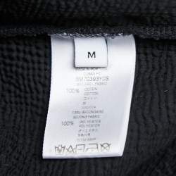 Givenchy Black Distressed Cotton Logo Print Sweatshirt M
