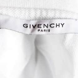 مملوكة مسبقًا Givenchy White Star Applique Cotton Pique Polo T-Shirt XL