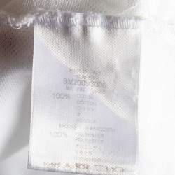 مملوكة مسبقًا Givenchy White Star Applique Cotton Pique Polo T-Shirt XL