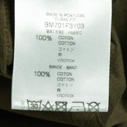 Pre Owned Givenchy Olive Green Cotton Short Sleeve T-Shirt M