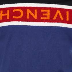 Pre Owned Givenchy Color Block Logo Panel Detail Cotton Knit T-Shirt S