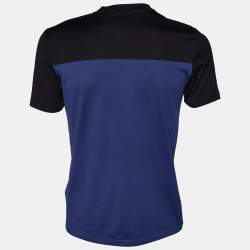 Pre Owned Givenchy Color Block Logo Panel Detail Cotton Knit T-Shirt S