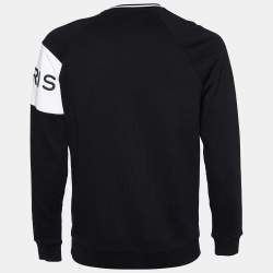 مملوكة مسبقًا Givenchy Black Logo Embroidered Cotton Knit Sweatshirt XL