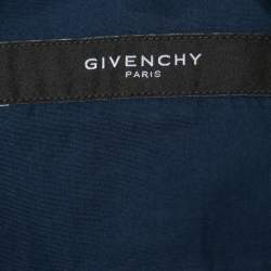 Givenchy Navy Blue Cotton Star Embroidered Collar Shirt S