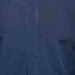 Givenchy Navy Blue Cotton Star Embroidered Collar Shirt S