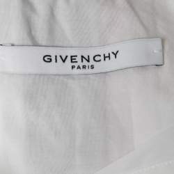 Pre Owned Givenchy White Contrast Stripe Detail Cotton Full Sleeve Shirt L