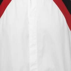 Pre Owned Givenchy White Contrast Stripe Detail Cotton Full Sleeve Shirt L