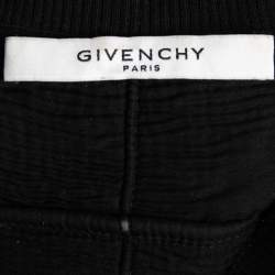 Givenchy Black Distressed Cotton Logo Print Sweatshirt XL