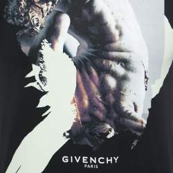 Givenchy Black Printed Cotton Crew Neck T-Shirt XS