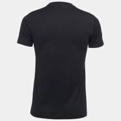 Givenchy Black Printed Cotton Crew Neck T-Shirt XS