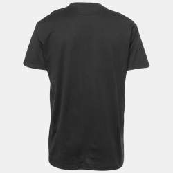 Pre Owned Givenchy Black Cotton Rooster Print T-Shirt M